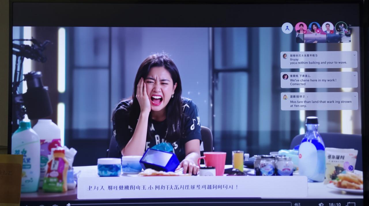 主播直播中不经意露出明星旧照引发网友热议